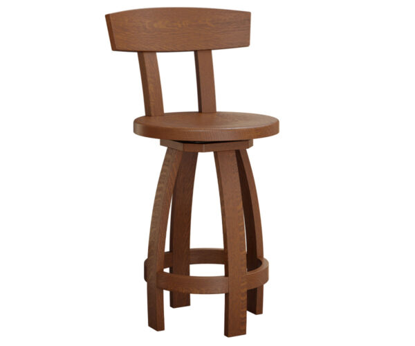 Auglaize Bar Stool with Back and Swivel