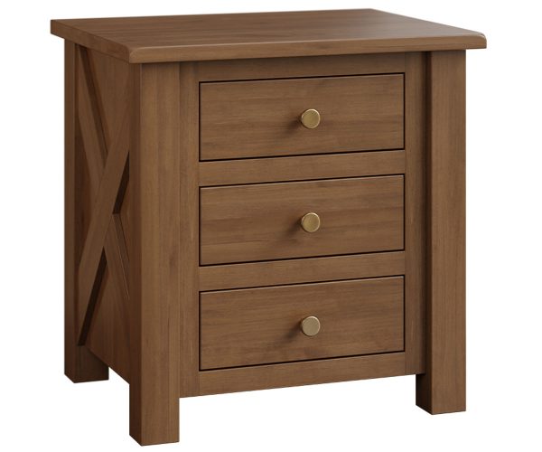 Highlander 3 Drawer Nightstand